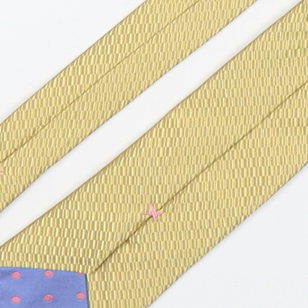 Jeff Banks  Mens Gold  Silk Pointed Tie One Size