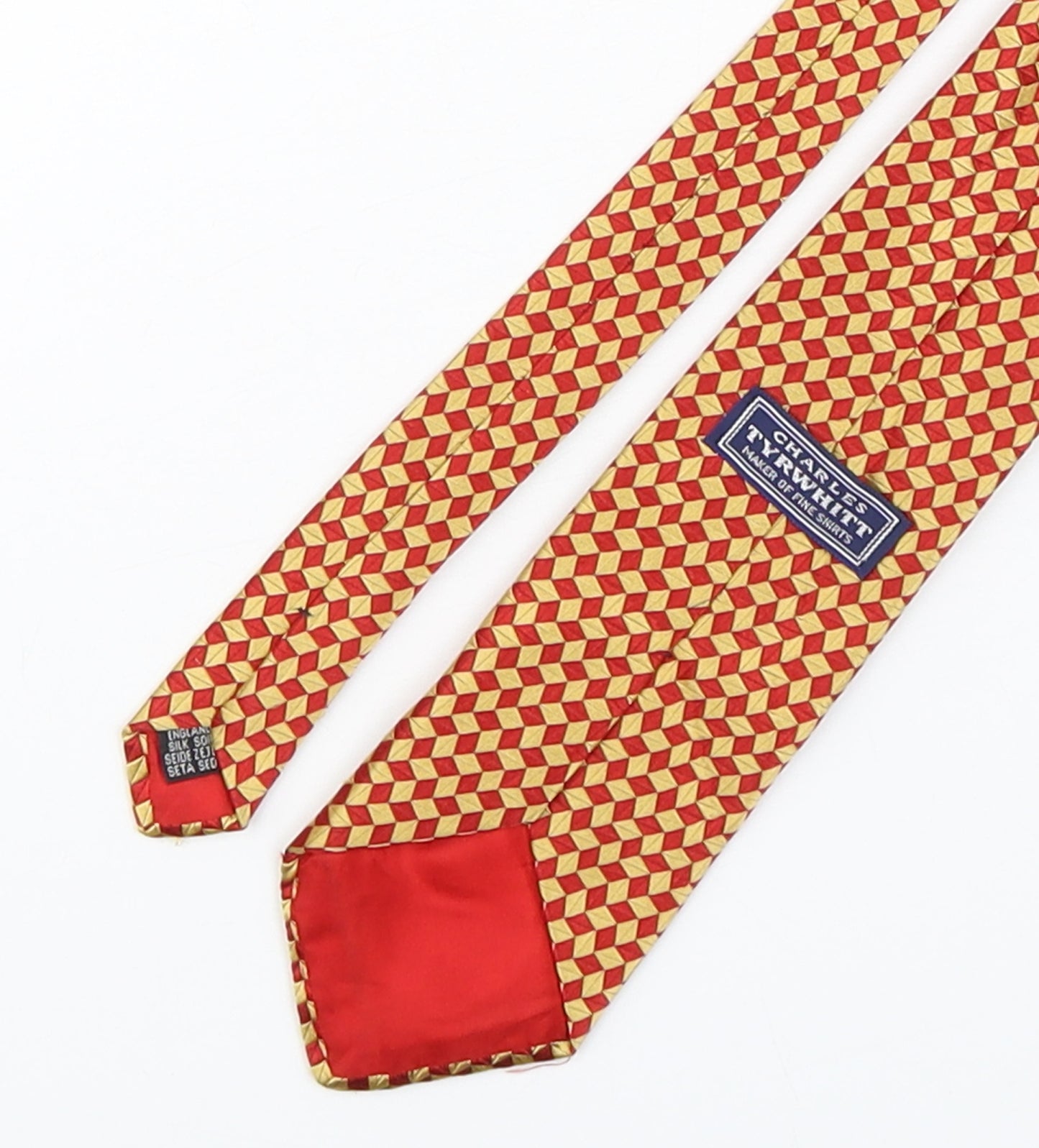 Charles Tyrwhitt Mens Multicoloured Plaids & Checks Silk Pointed Tie One Size