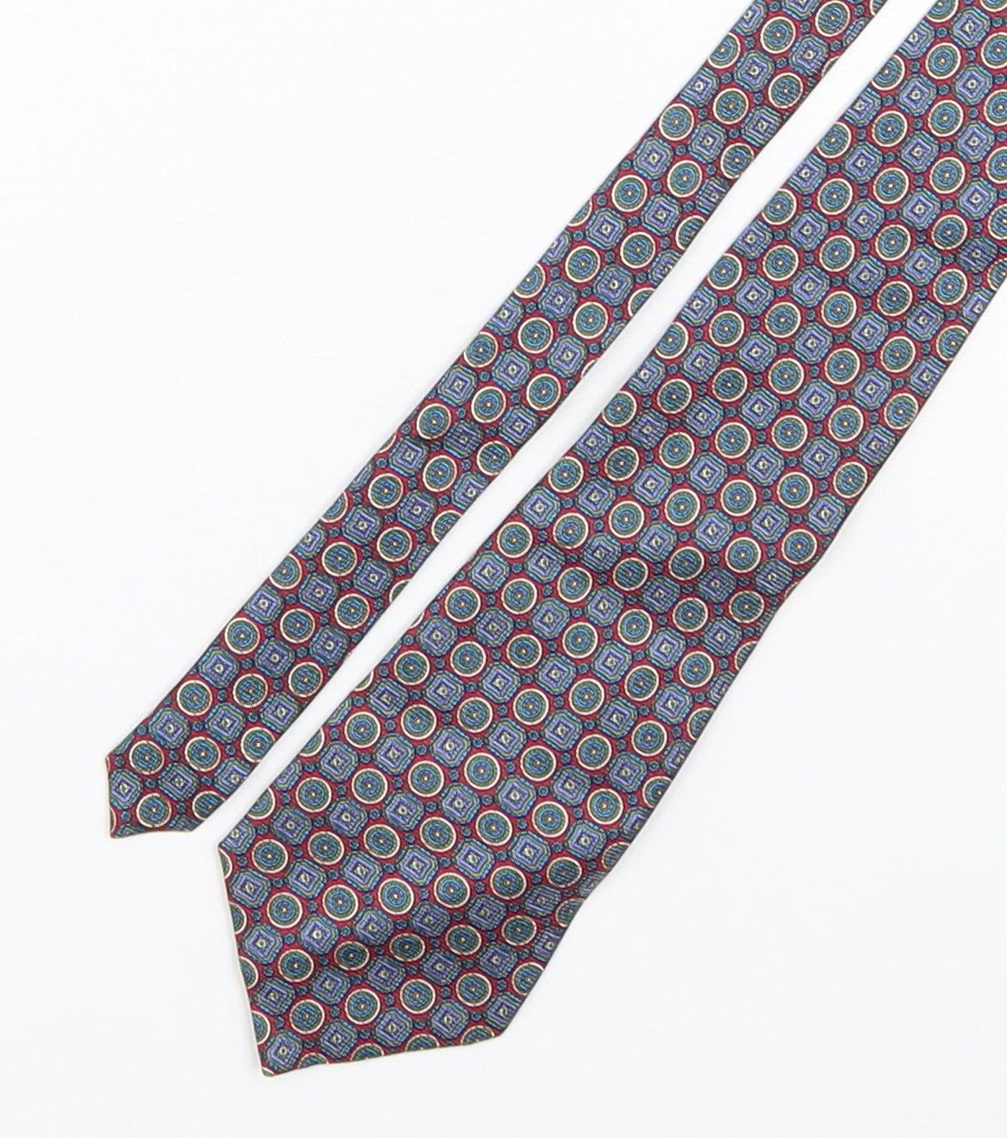 Daniel Valenle  Mens Multicoloured Paisley Silk Pointed Tie One Size