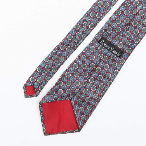 Daniel Valenle  Mens Multicoloured Paisley Silk Pointed Tie One Size