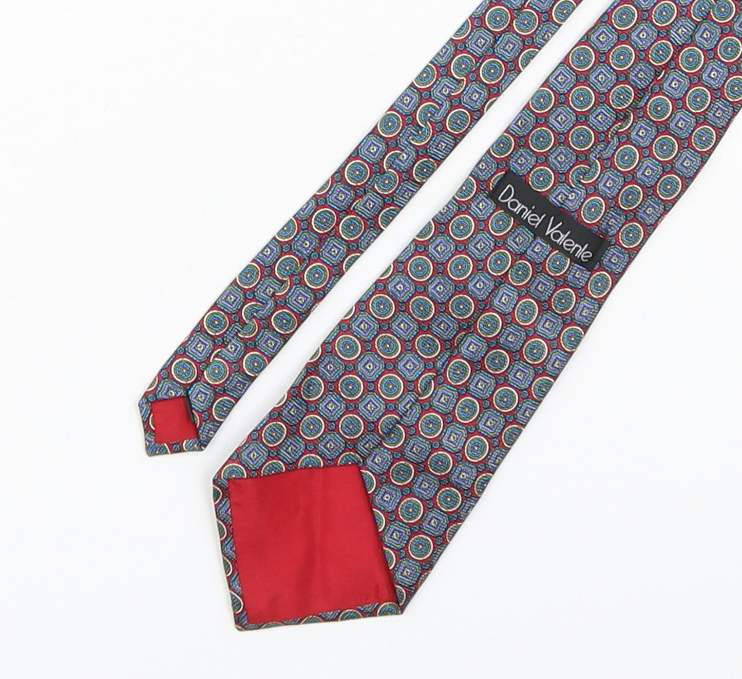 Daniel Valenle  Mens Multicoloured Paisley Silk Pointed Tie One Size