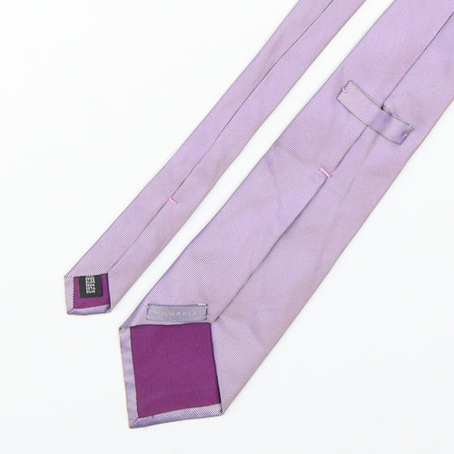 Michaelis Mens Pink Striped Silk Pointed Tie One Size