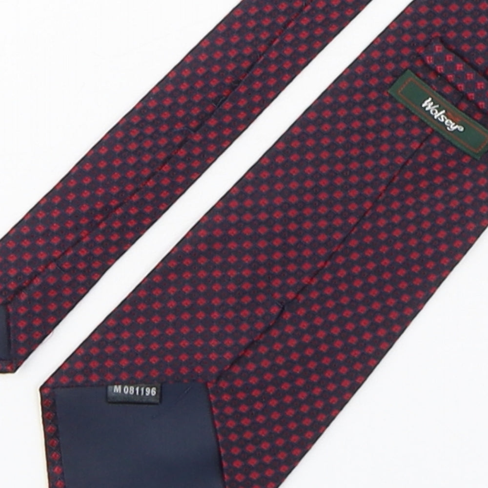 Wolsey Mens Multicoloured Plaids & Checks Silk Pointed Tie One Size