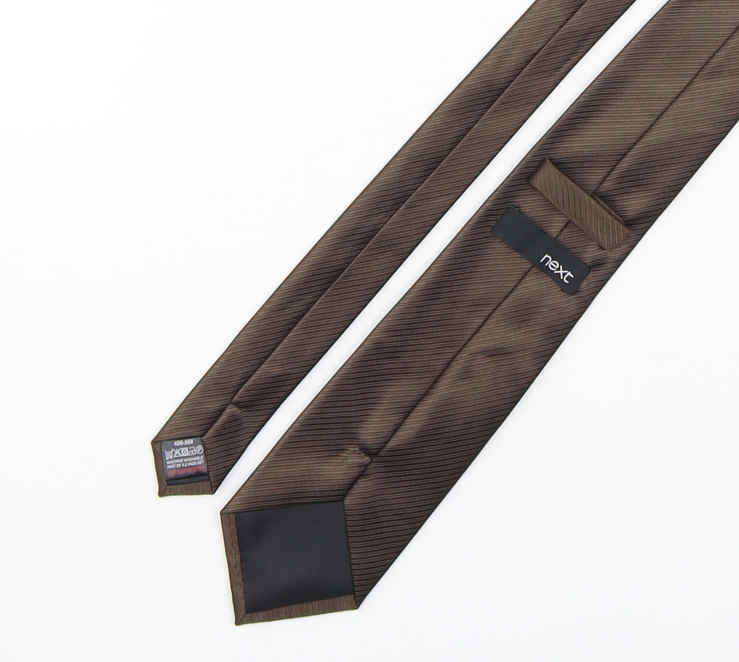 NEXT Mens Brown  Polyester Pointed Tie One Size