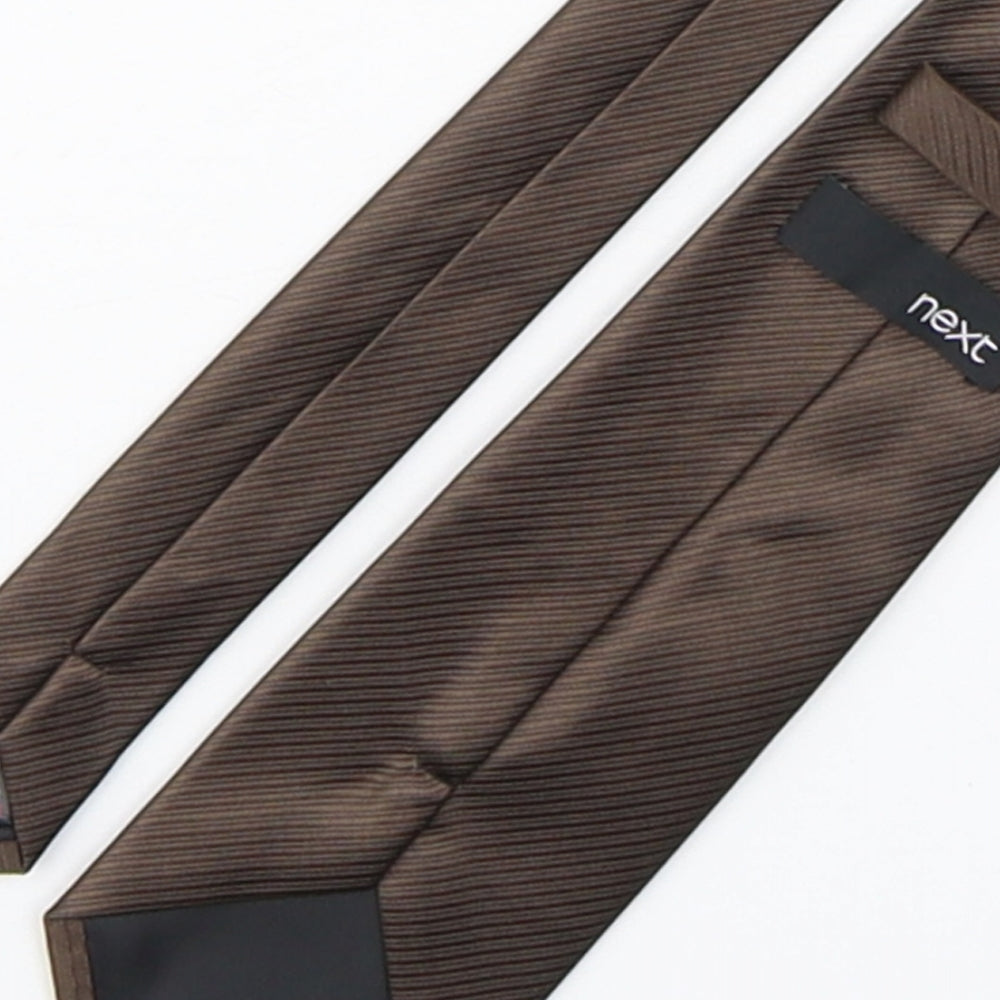 NEXT Mens Brown  Polyester Pointed Tie One Size