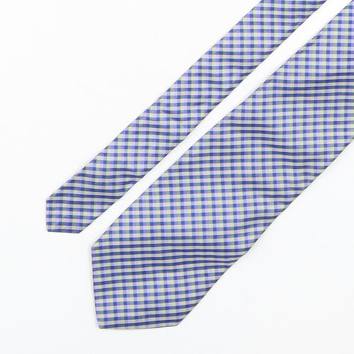 ruterford Mens Multicoloured Plaids & Checks Silk Pointed Tie One Size