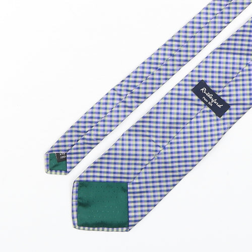ruterford Mens Multicoloured Plaids & Checks Silk Pointed Tie One Size