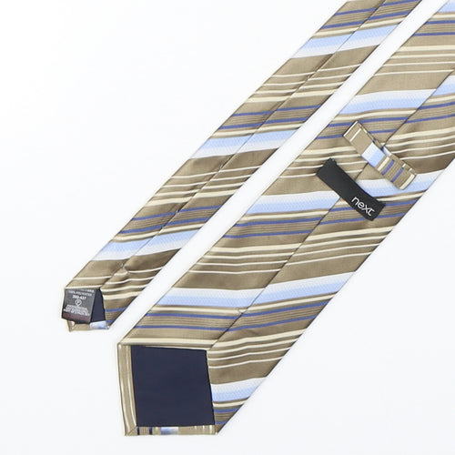 NEXT Mens Multicoloured Striped Polyester Pointed Tie One Size