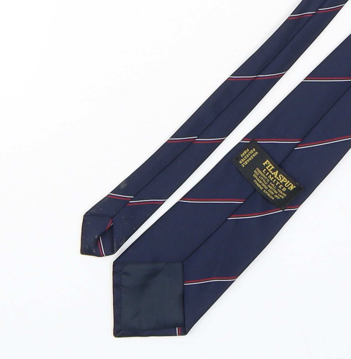 Filaspun Mens Multicoloured Striped Polyester Pointed Tie One Size - 1999