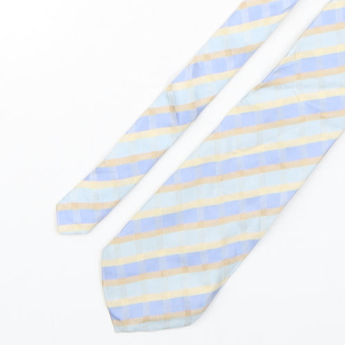 Linea  Mens Multicoloured Striped Silk Pointed Tie One Size