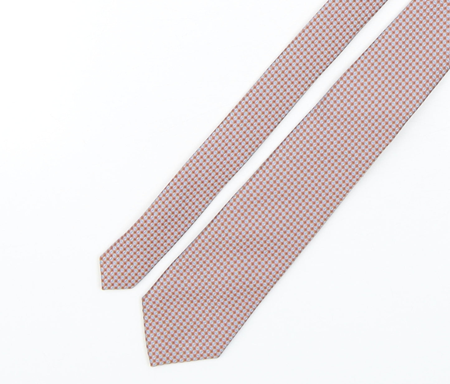 Charlton Gray Mens Multicoloured Geometric Polyester Pointed Tie One Size