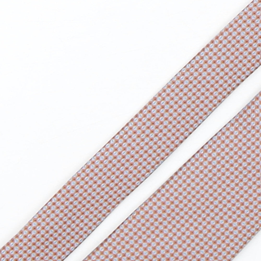 Charlton Gray Mens Multicoloured Geometric Polyester Pointed Tie One Size