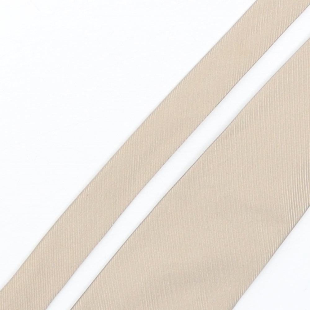 Tom English  Mens Beige  Silk Pointed Tie One Size