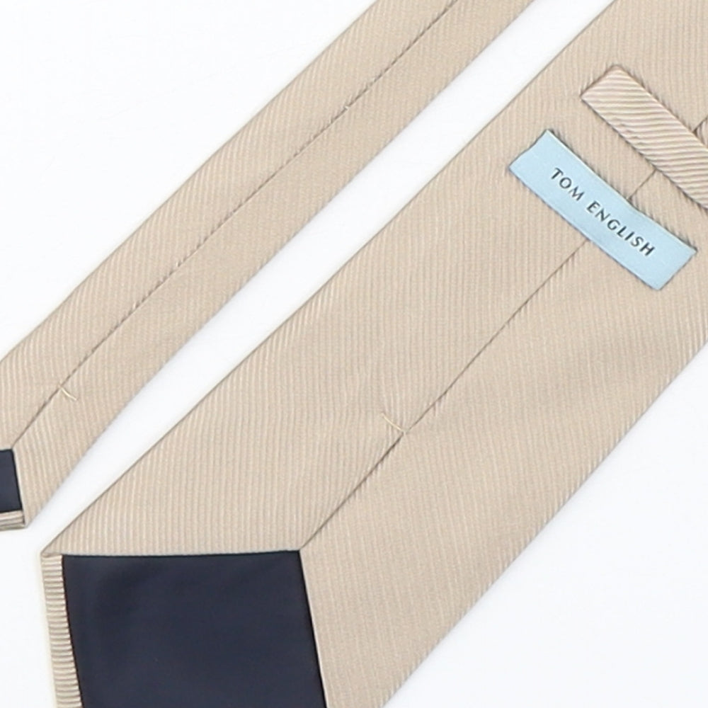 Tom English  Mens Beige  Silk Pointed Tie One Size