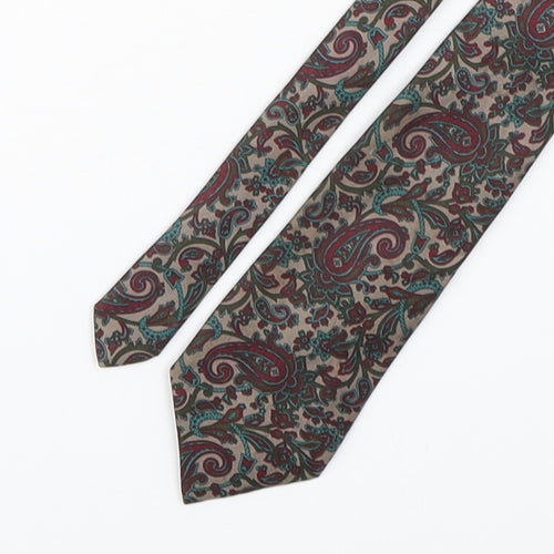 Carpini Mens Multicoloured Paisley Silk Pointed Tie One Size