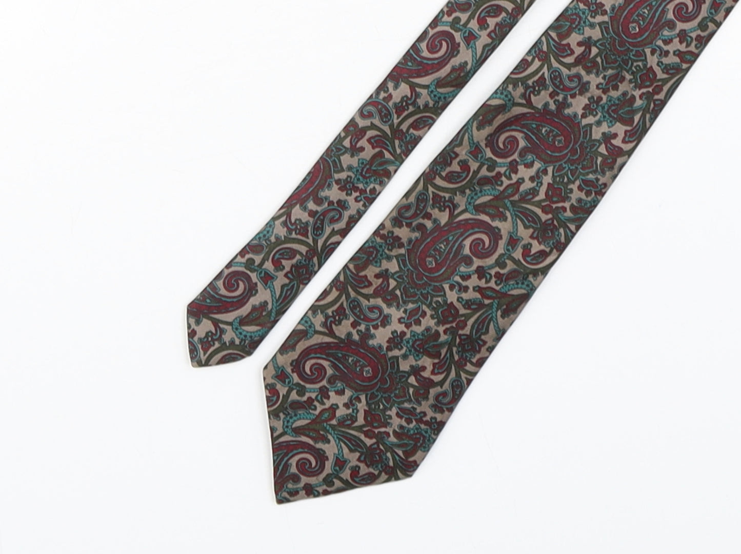 Carpini Mens Multicoloured Paisley Silk Pointed Tie One Size