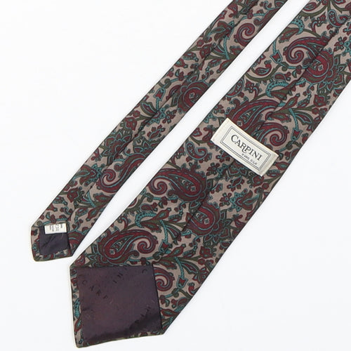 Carpini Mens Multicoloured Paisley Silk Pointed Tie One Size