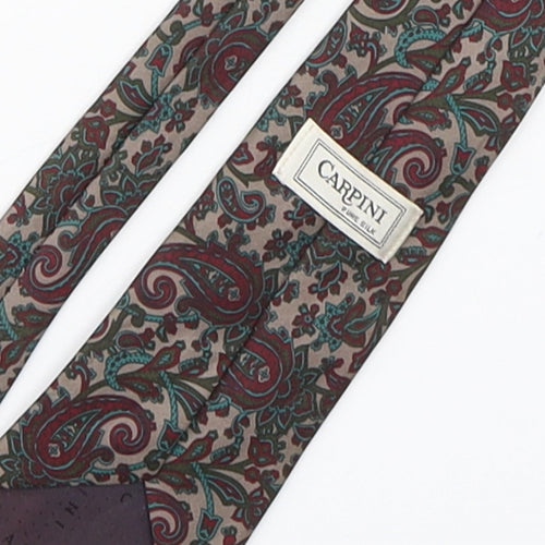 Carpini Mens Multicoloured Paisley Silk Pointed Tie One Size