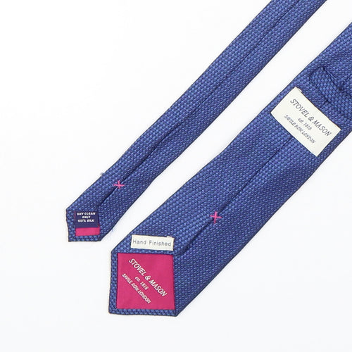 Stovel & Mason Mens Blue  Silk Pointed Tie One Size