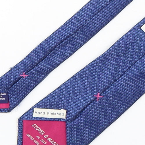 Stovel & Mason Mens Blue  Silk Pointed Tie One Size