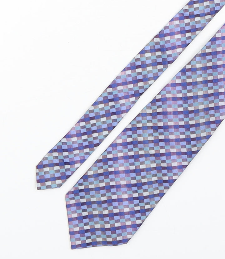 John Lewis Mens Multicoloured Plaids & Checks Silk Pointed Tie One Size