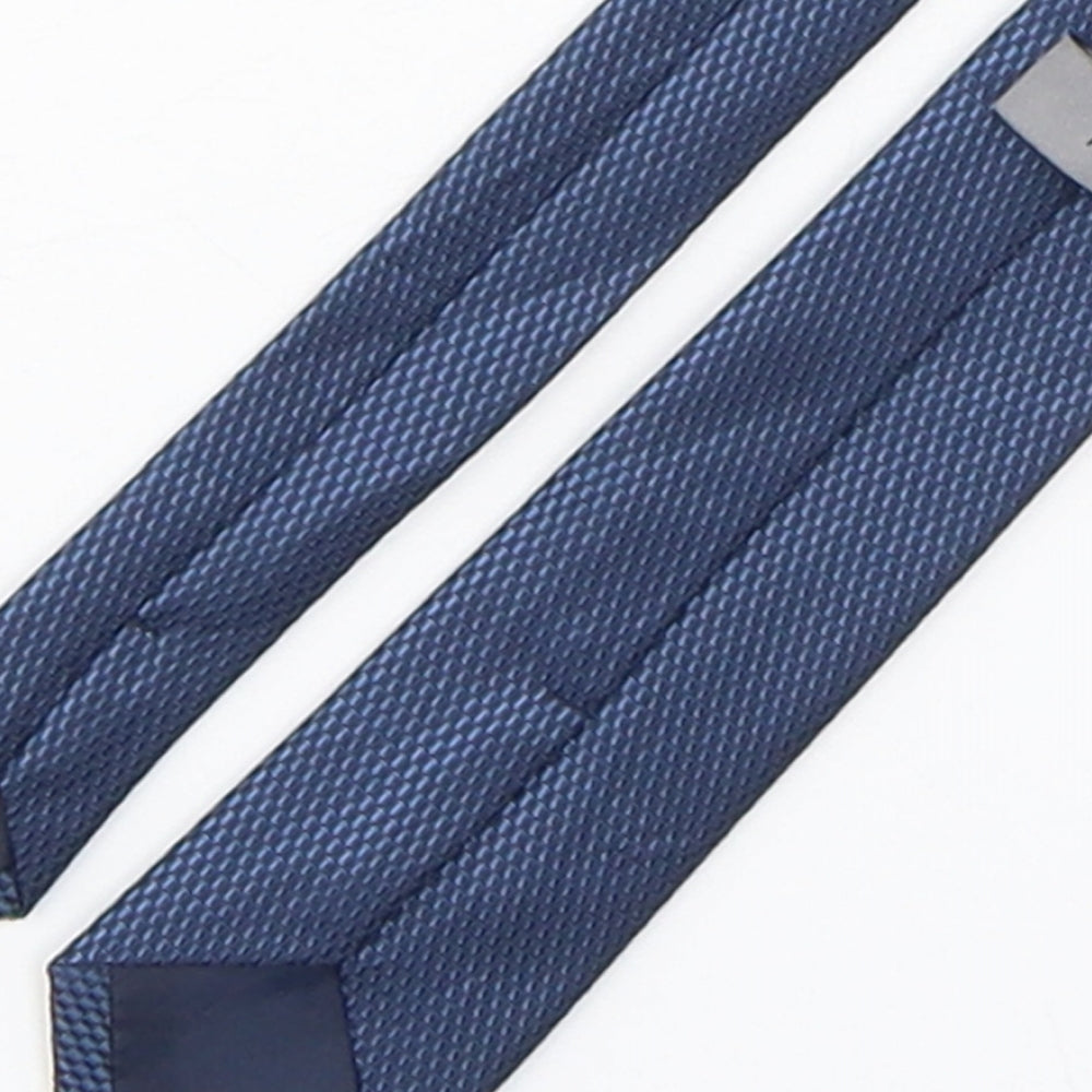 NEXT Mens Blue Grenadine Polyester Pointed Tie One Size