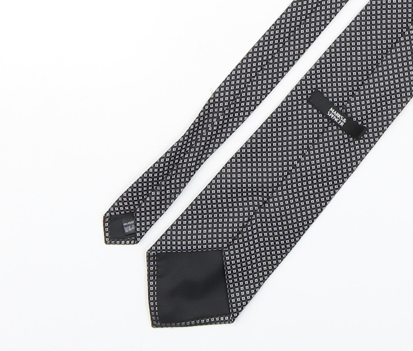 Marks and Spencer Mens Multicoloured Geometric Polyester Pointed Tie One Size