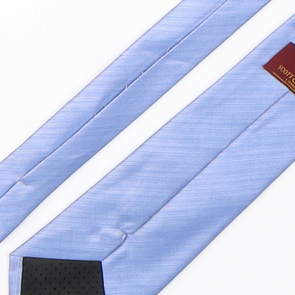 Scott&Taylor Mens Blue  Polyester Pointed Tie One Size