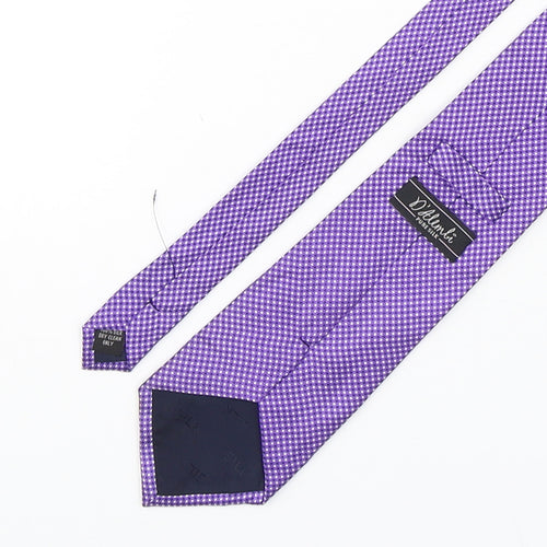 Dalemli Mens Purple Polka Dot Silk Pointed Tie One Size