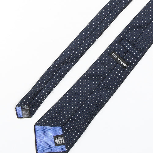 Autograph Mens Blue Polka Dot Silk Pointed Tie One Size - England Football