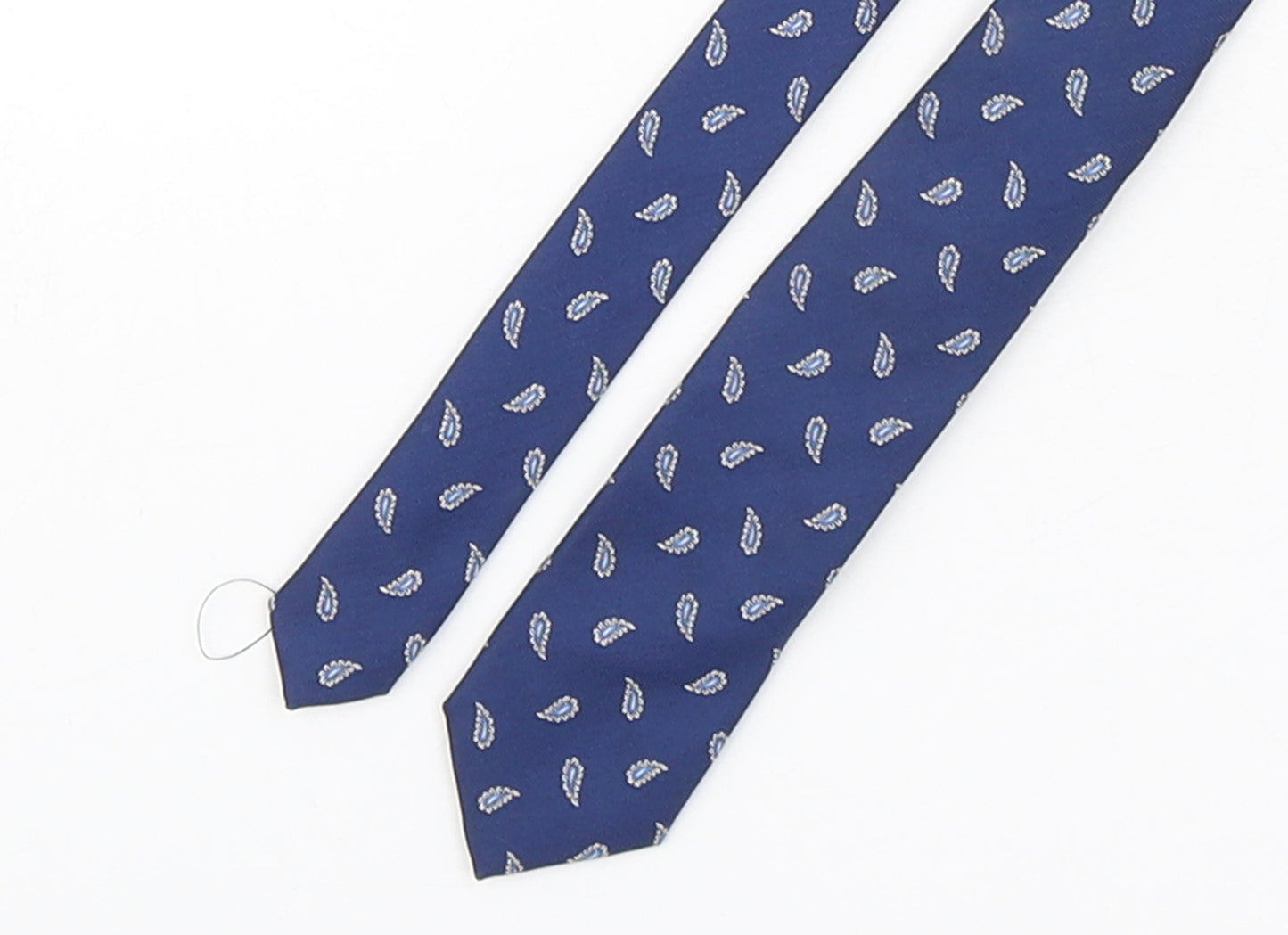 ASOS Mens Blue Paisley Polyester Pointed Tie One Size