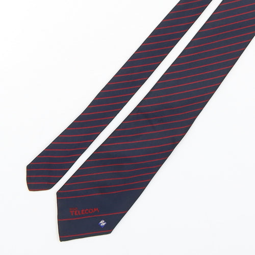 National Advanced Systems  Mens Multicoloured Striped Polyester Pointed Tie One Size