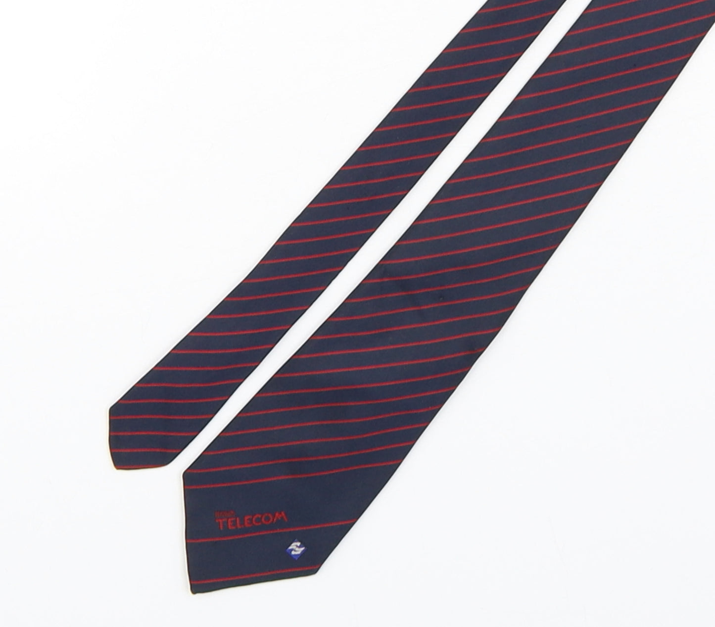 National Advanced Systems  Mens Multicoloured Striped Polyester Pointed Tie One Size