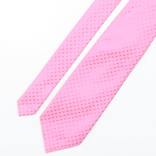 NEXT Mens Pink Polka Dot Polyester Pointed Tie One Size
