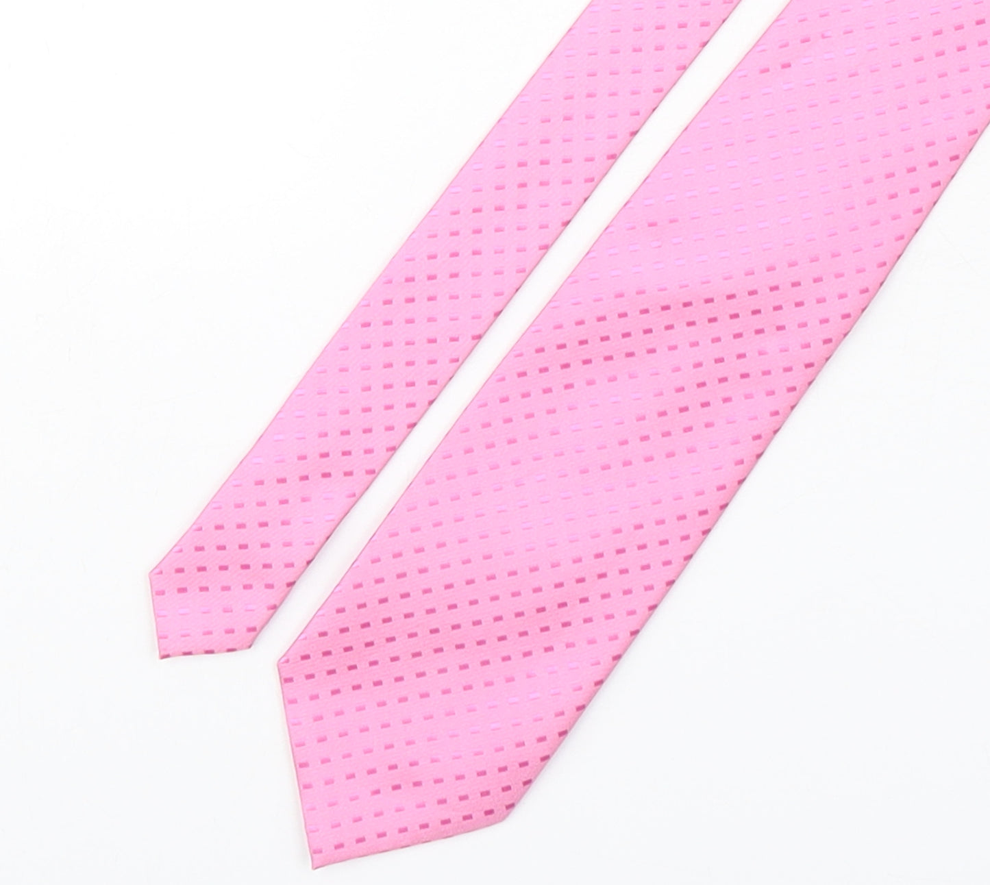 NEXT Mens Pink Polka Dot Polyester Pointed Tie One Size