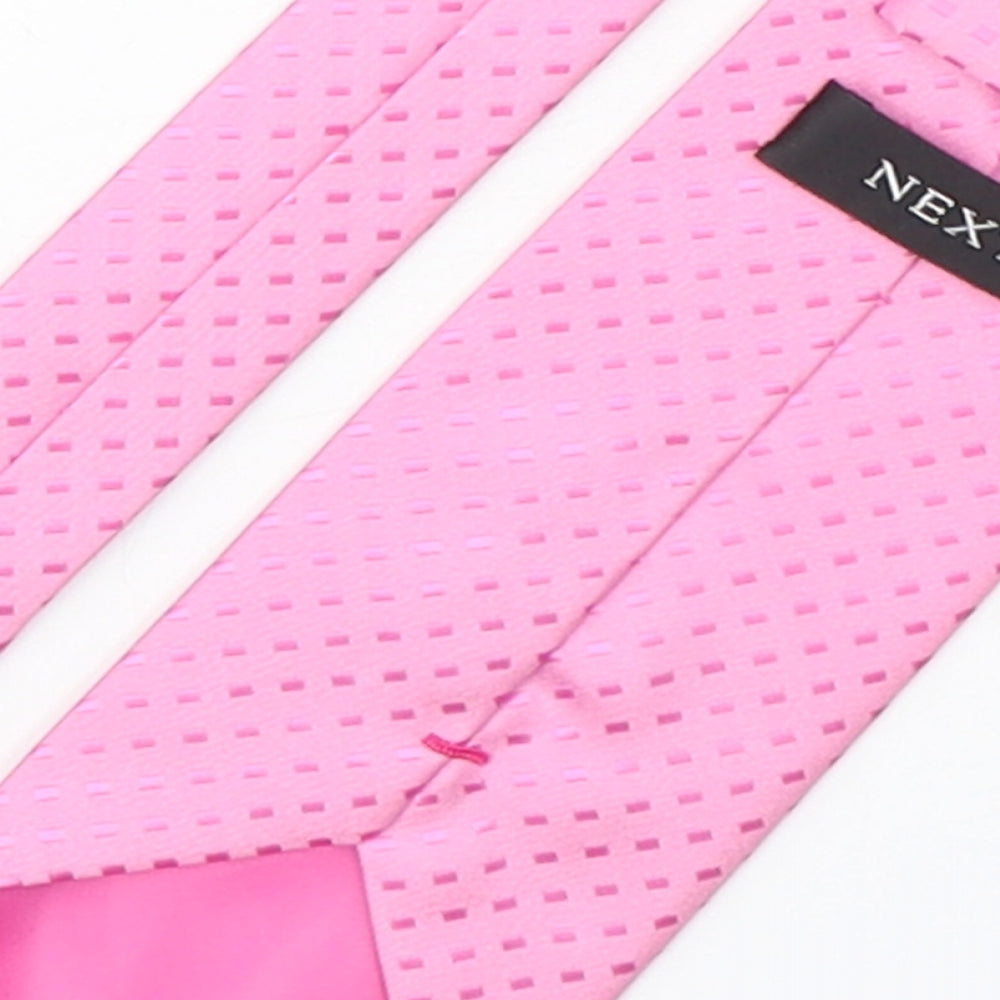 NEXT Mens Pink Polka Dot Polyester Pointed Tie One Size