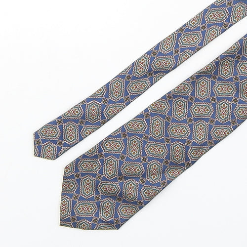 George Arthur Dunn Mens Multicoloured Paisley Polyester Pointed Tie One Size