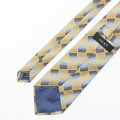 NEXT Mens Multicoloured Plaids & Checks Silk Pointed Tie One Size