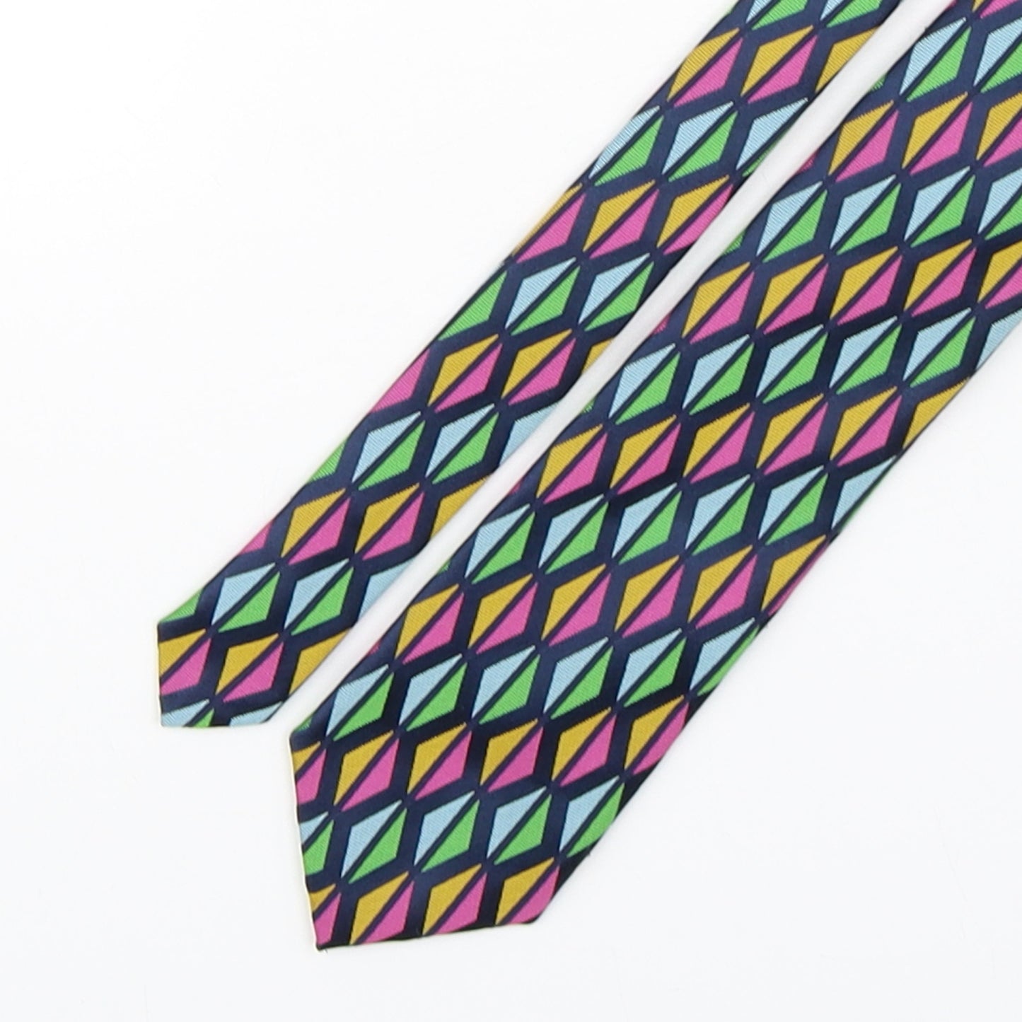 Debenhams Mens Multicoloured Geometric Polyester Pointed Tie One Size