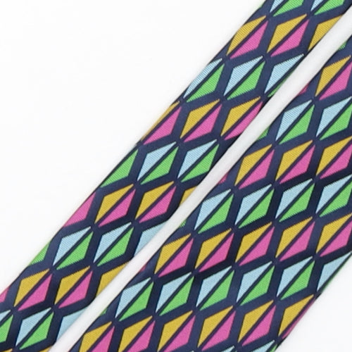 Debenhams Mens Multicoloured Geometric Polyester Pointed Tie One Size