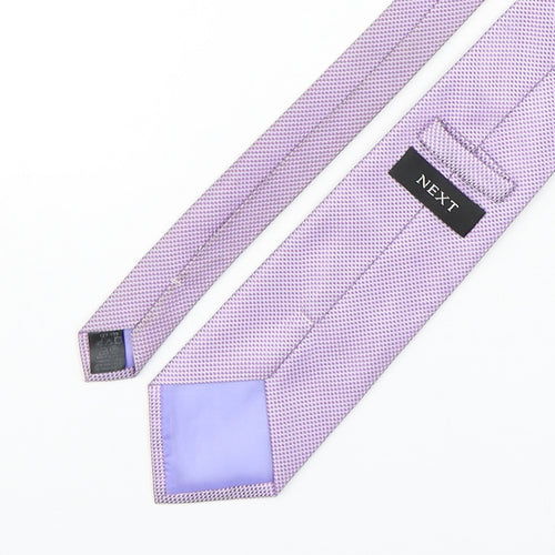 NEXT Mens Purple Grenadine Polyester Pointed Tie One Size