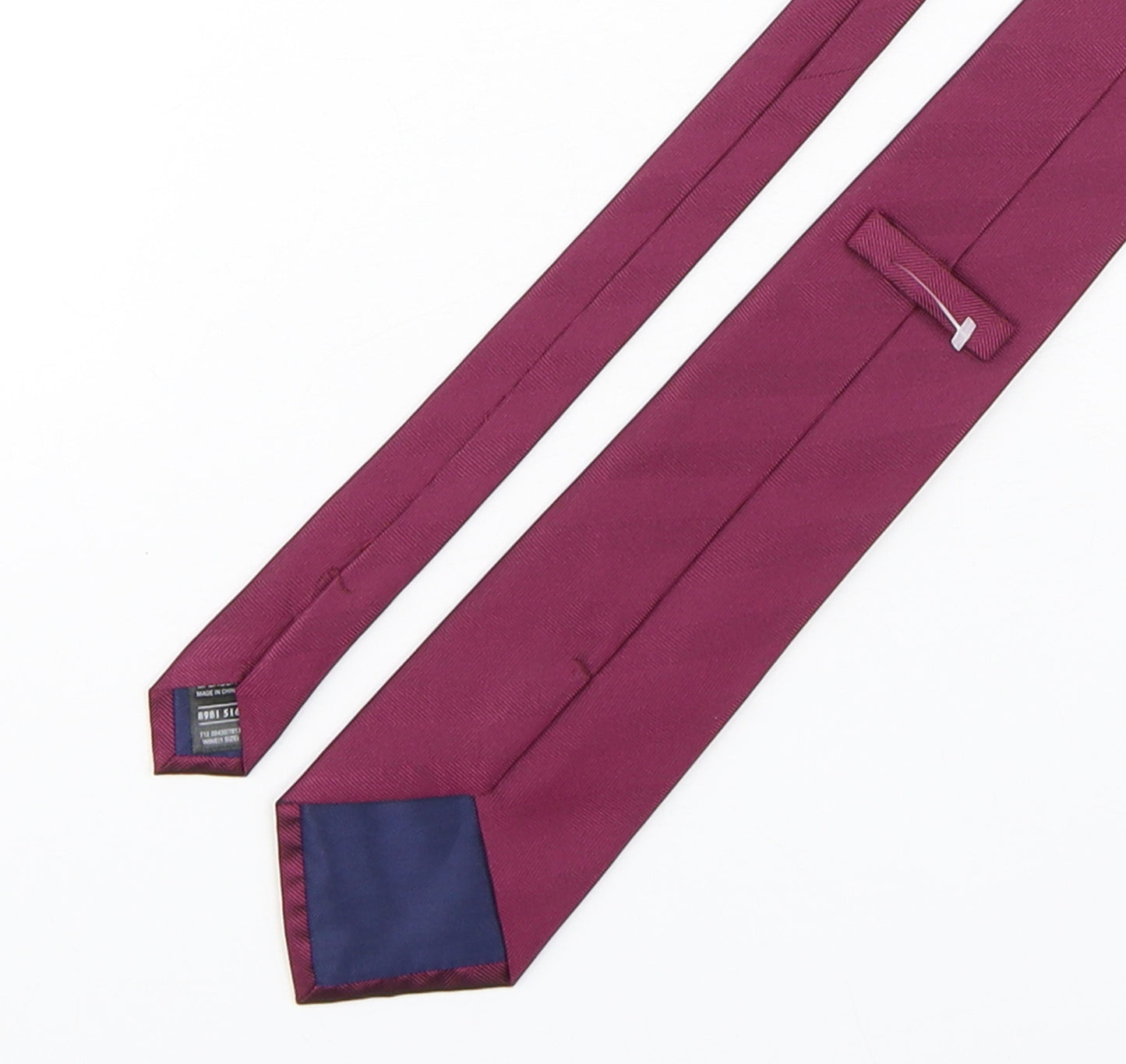 Marks and Spencer Mens Purple  Silk Pointed Tie One Size