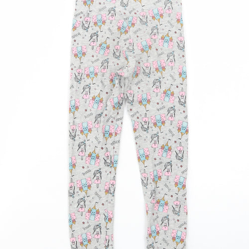 Matalan Girls Grey Geometric Cotton Jogger Trousers Size 5-6 Years  Regular  - Princess