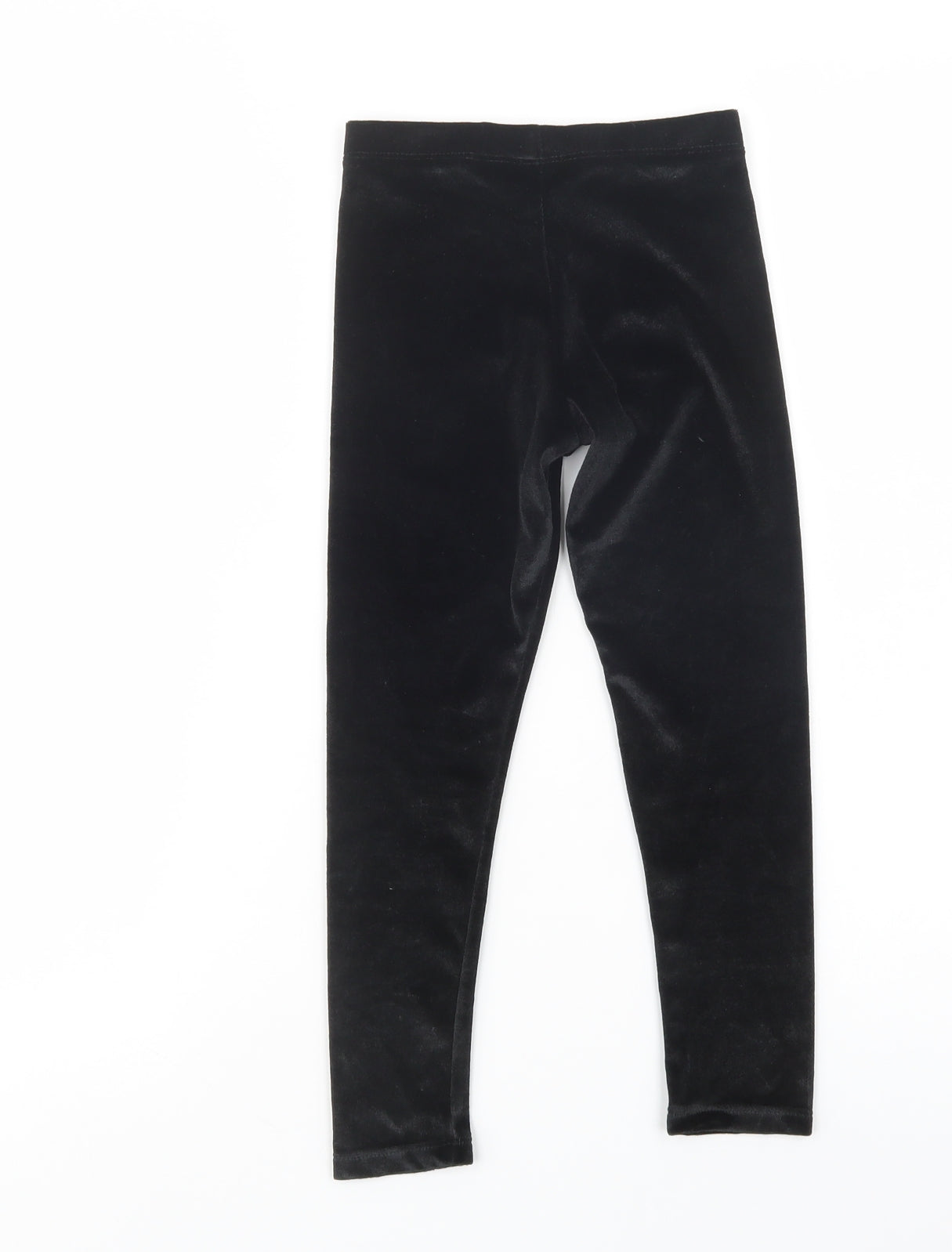 F&F Girls Black  Polyester Jogger Trousers Size 5-6 Years  Regular  - Leggings