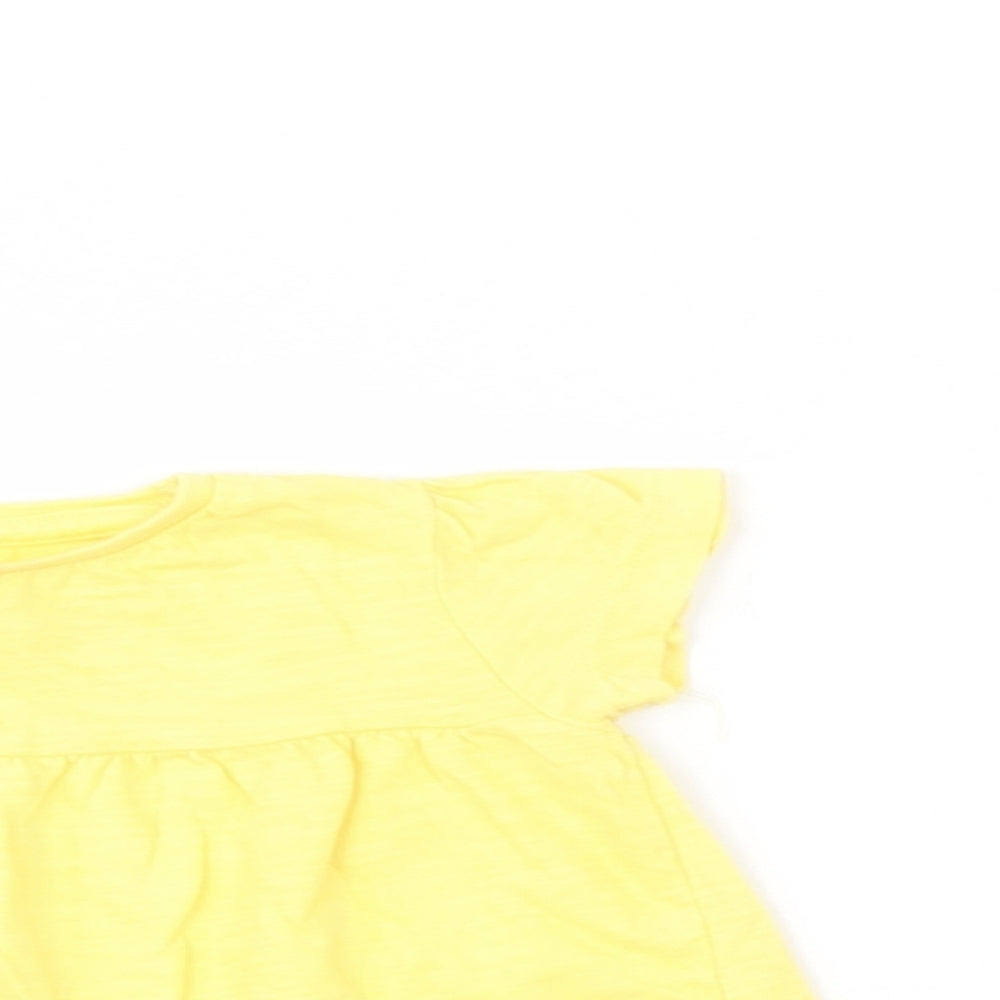 Dunnes Stores Baby Pink  Polyester Basic T-Shirt Size 12-18 Months Crew Neck Pullover - Set