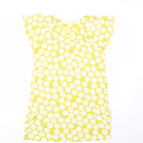 NEXT Womens Green Polka Dot Lyocell Tunic Blouse Size 14 Scoop Neck