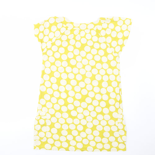 NEXT Womens Green Polka Dot Lyocell Tunic Blouse Size 14 Scoop Neck