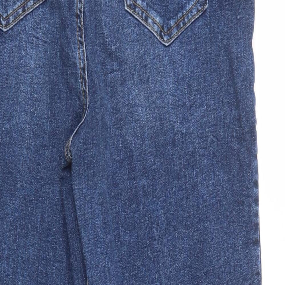 New Look Womens Blue  Cotton Skinny Jeans Size 12 L27 in Regular Button