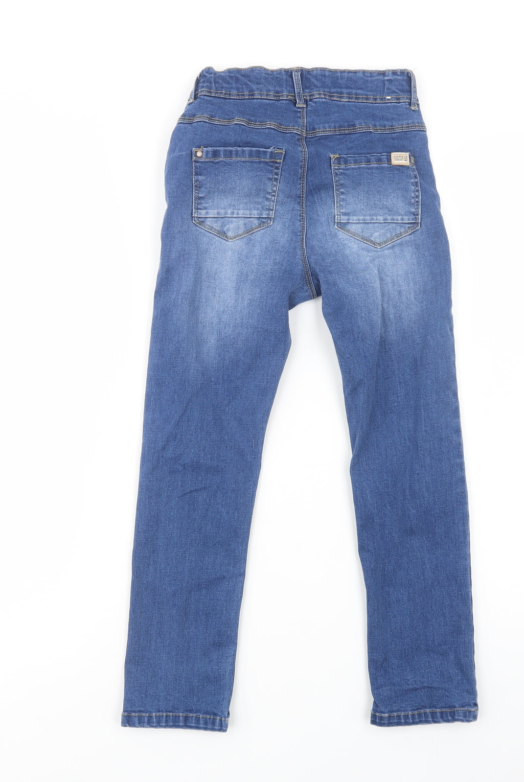 name it Girls Blue  Cotton Straight Jeans Size 8 Years  Regular Button