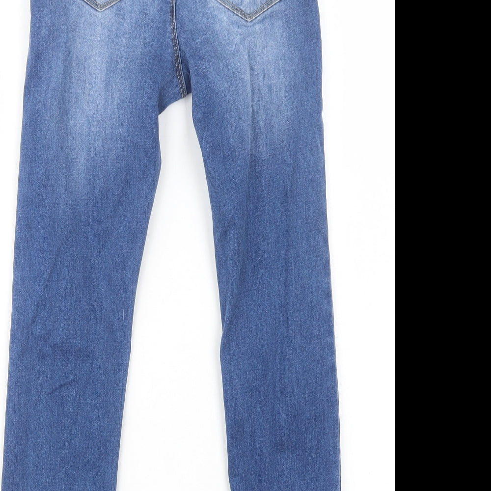 name it Girls Blue  Cotton Straight Jeans Size 8 Years  Regular Button